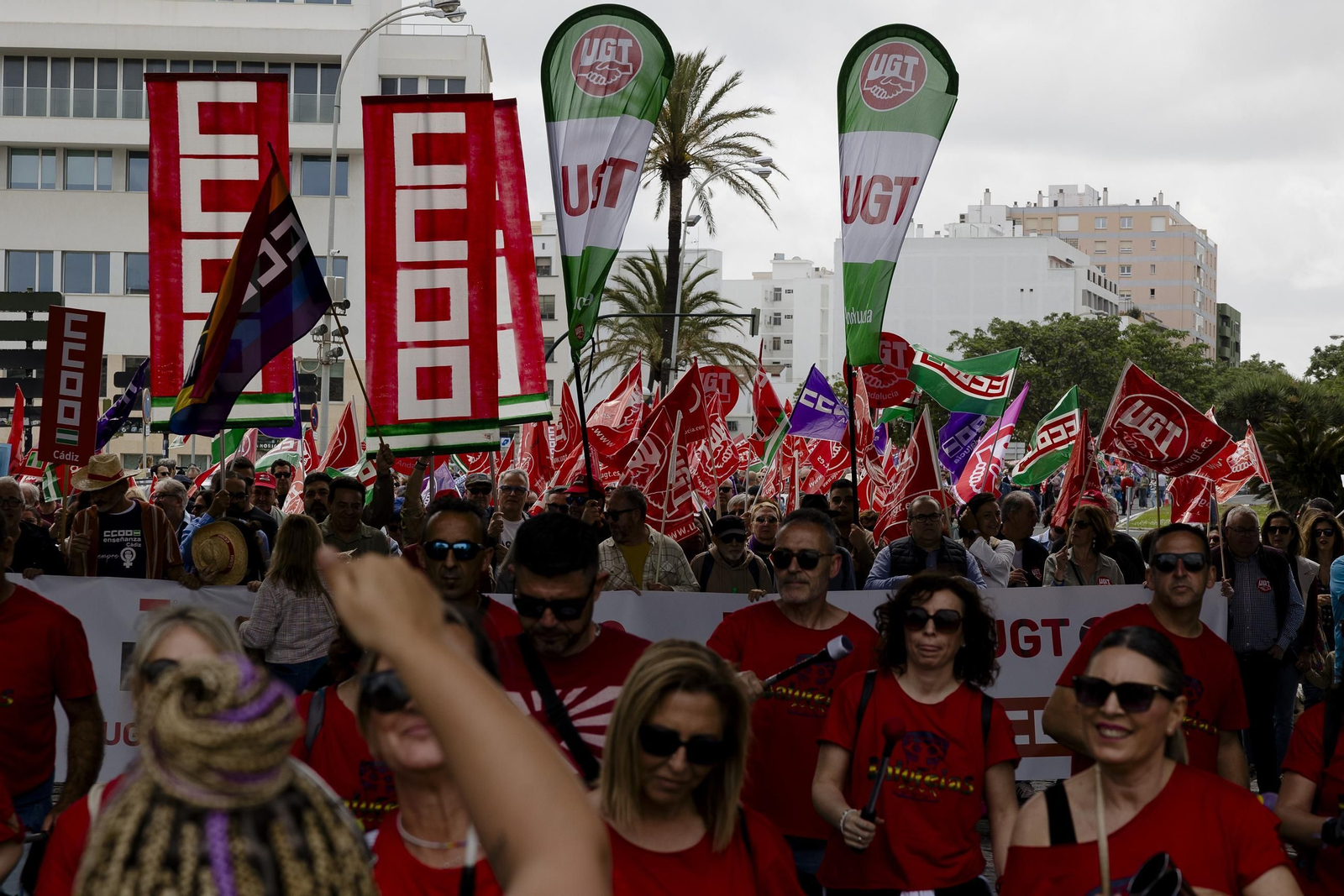 Imágenes de la manifestación del 1 de Mayo en Cádiz