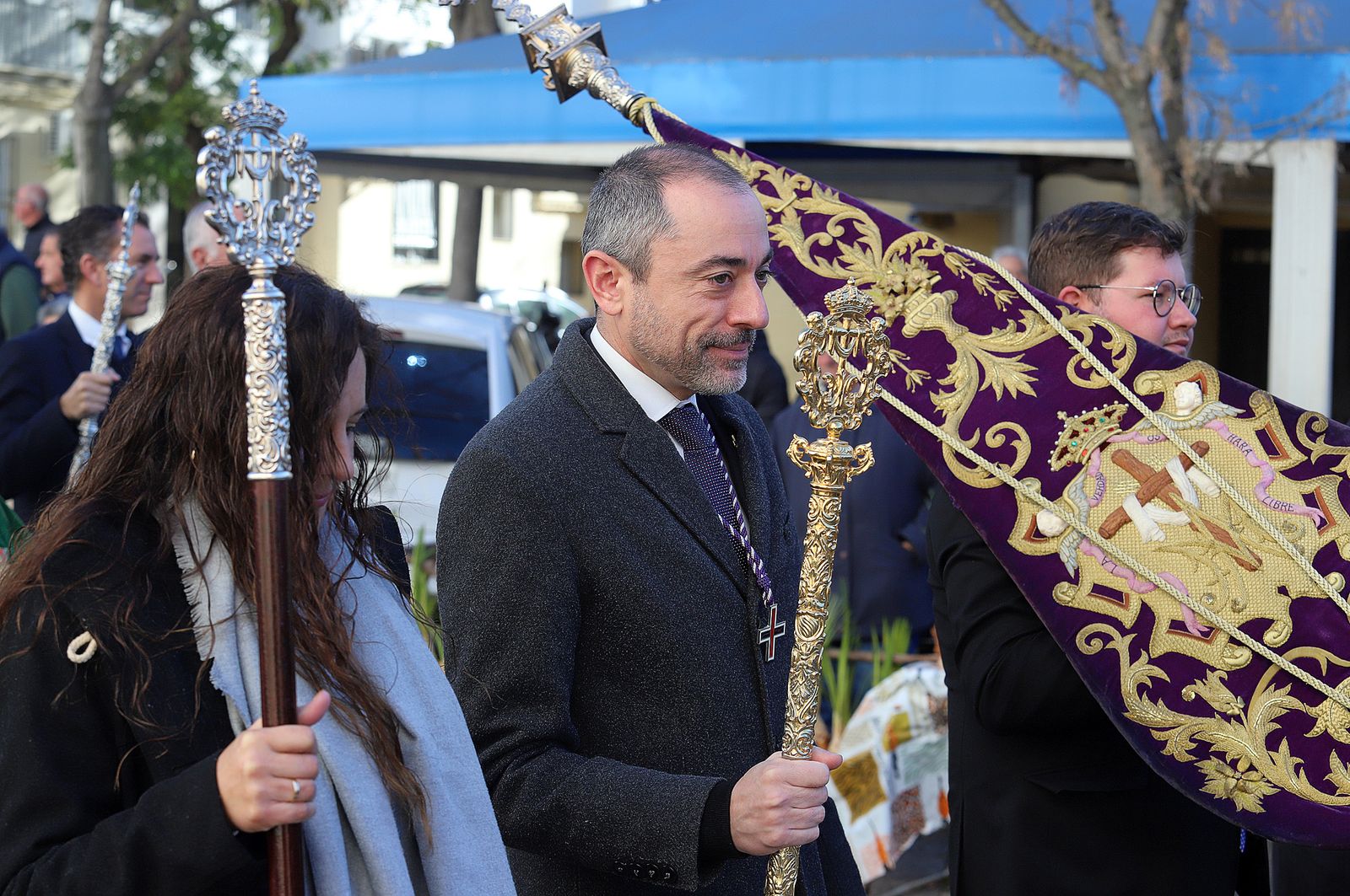 Imágenes del ambiente en la procesión de San Sebastián