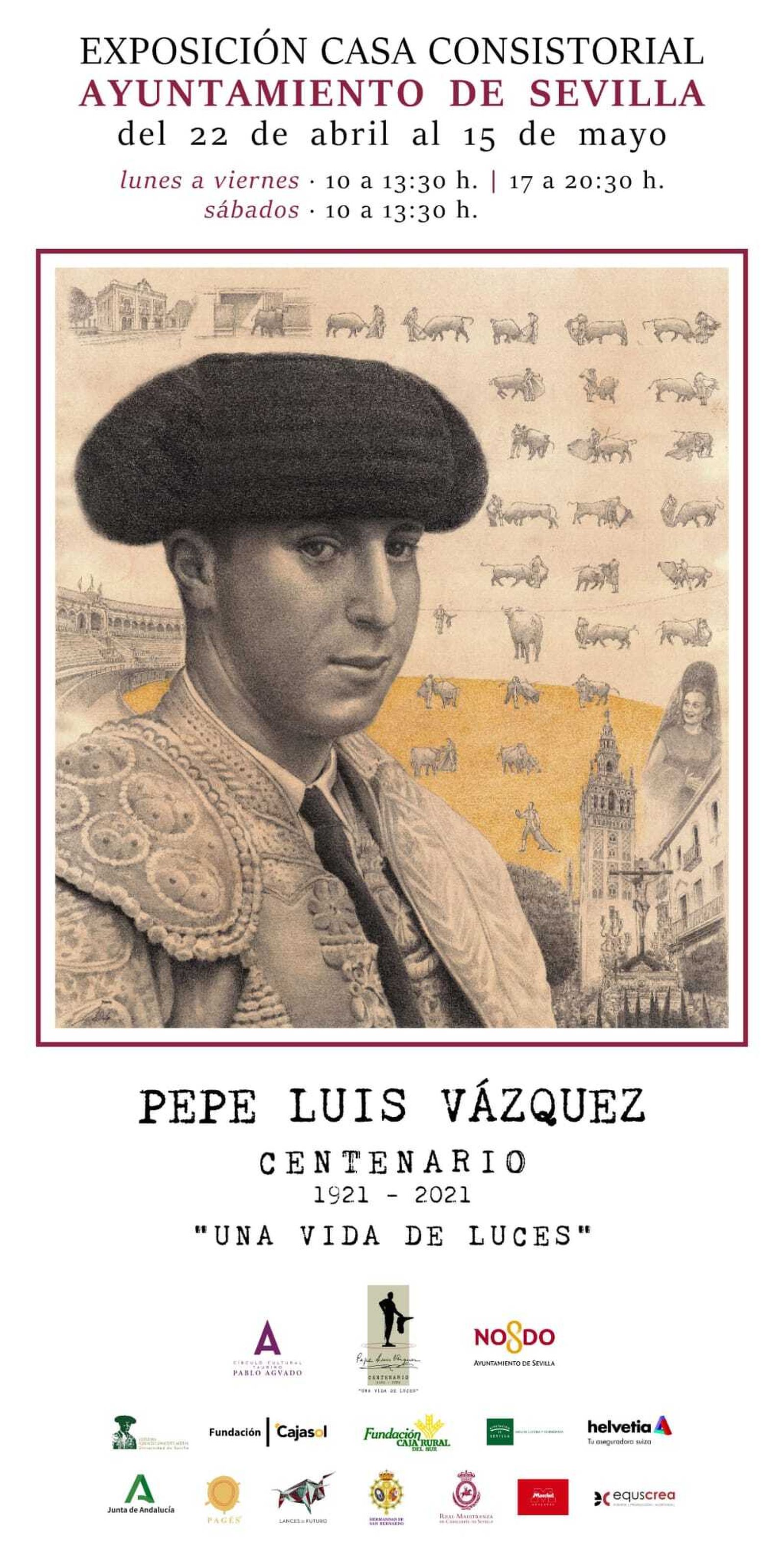 Cartel de la exposición del centenario de Pepe Luis Vázquez.
