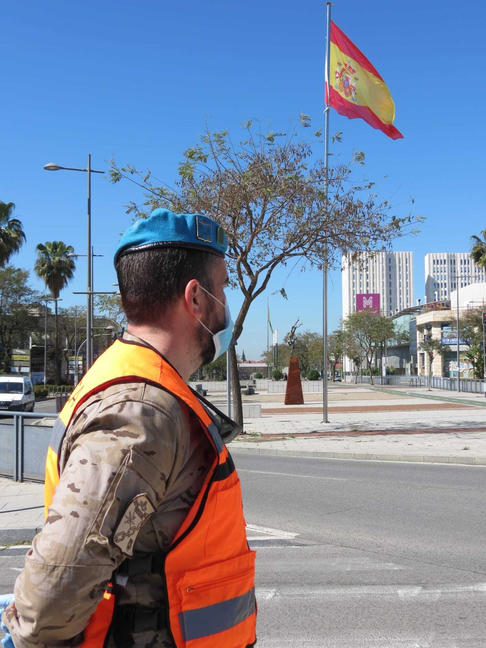 Militares del aire desplegados en varios municipios de la provincia.