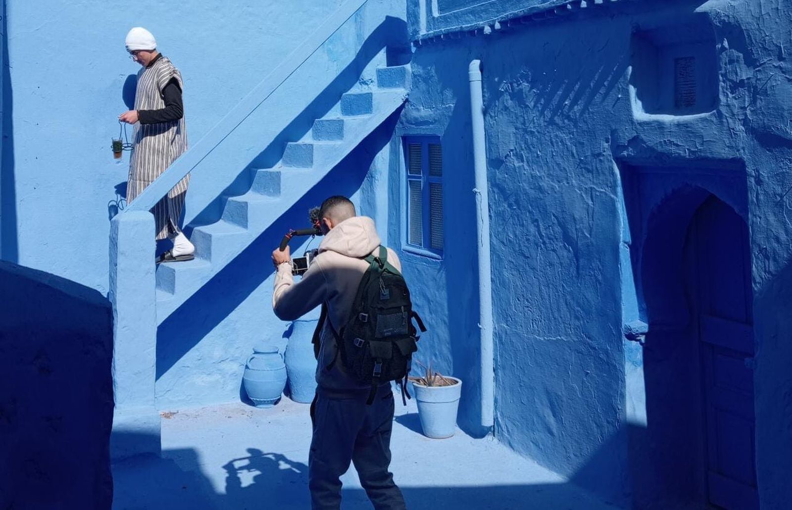 Ghali Naoufal en pleno rodaje.