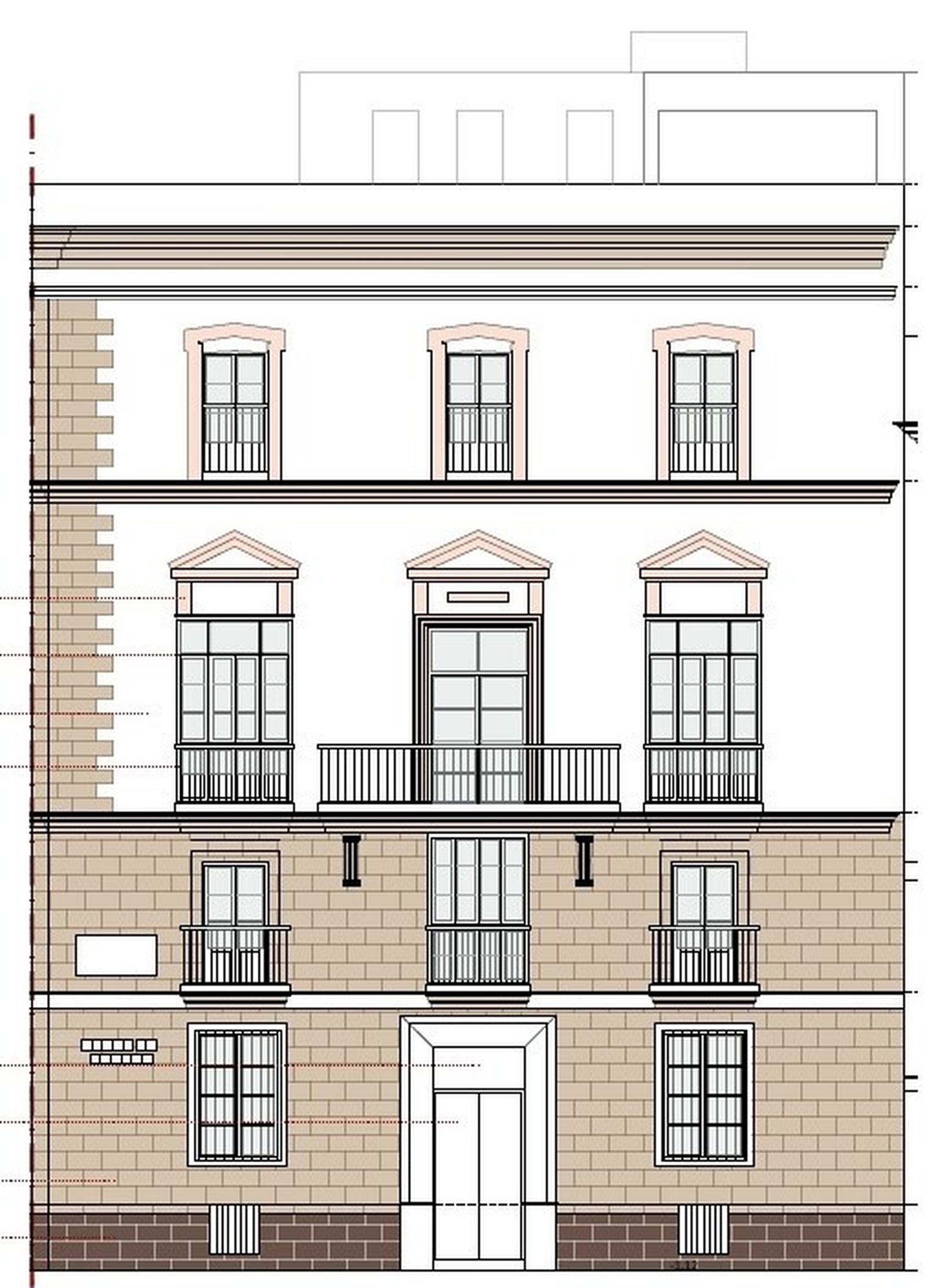 Alzado Plaza de España.