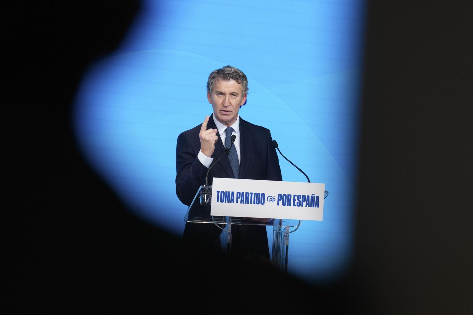 El presidente del PP, Alberto Núñez Feijóo, este lunes.