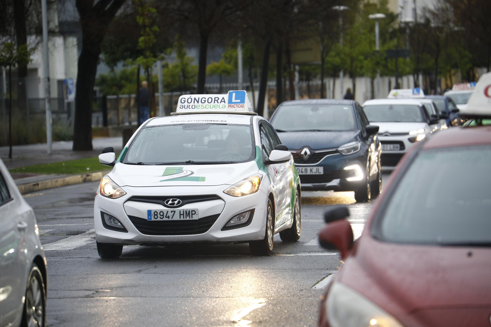 Las autoescuelas toman Córdoba, en fotografías.