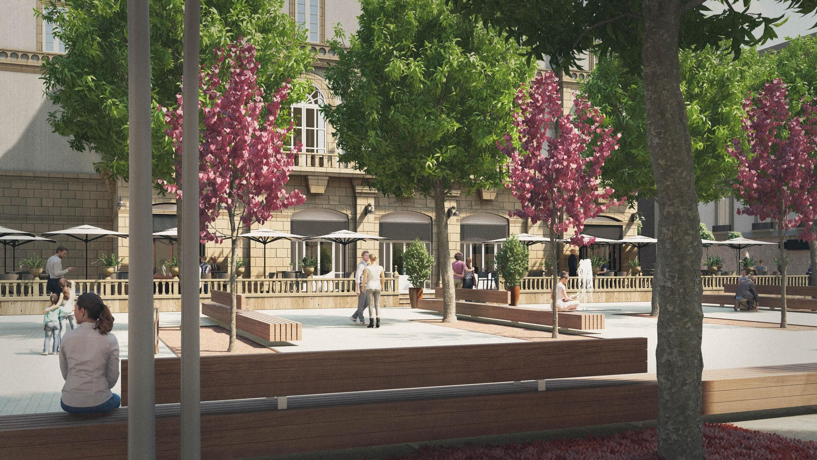 Presentada la peatonalización del Paseo de Almería, en imágenes