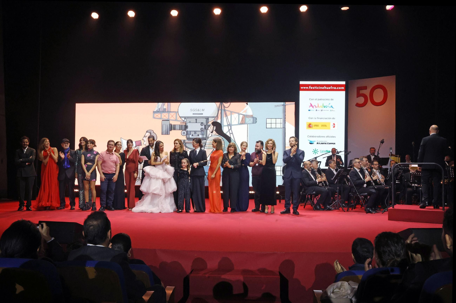 Imágenes de la gala inaugural de la 50 edición del Festival de Huelva Cine Iberoamericano