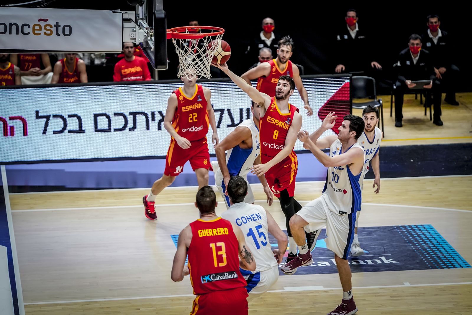 Las fotos de los jugadores del Unicaja en el Israel-España