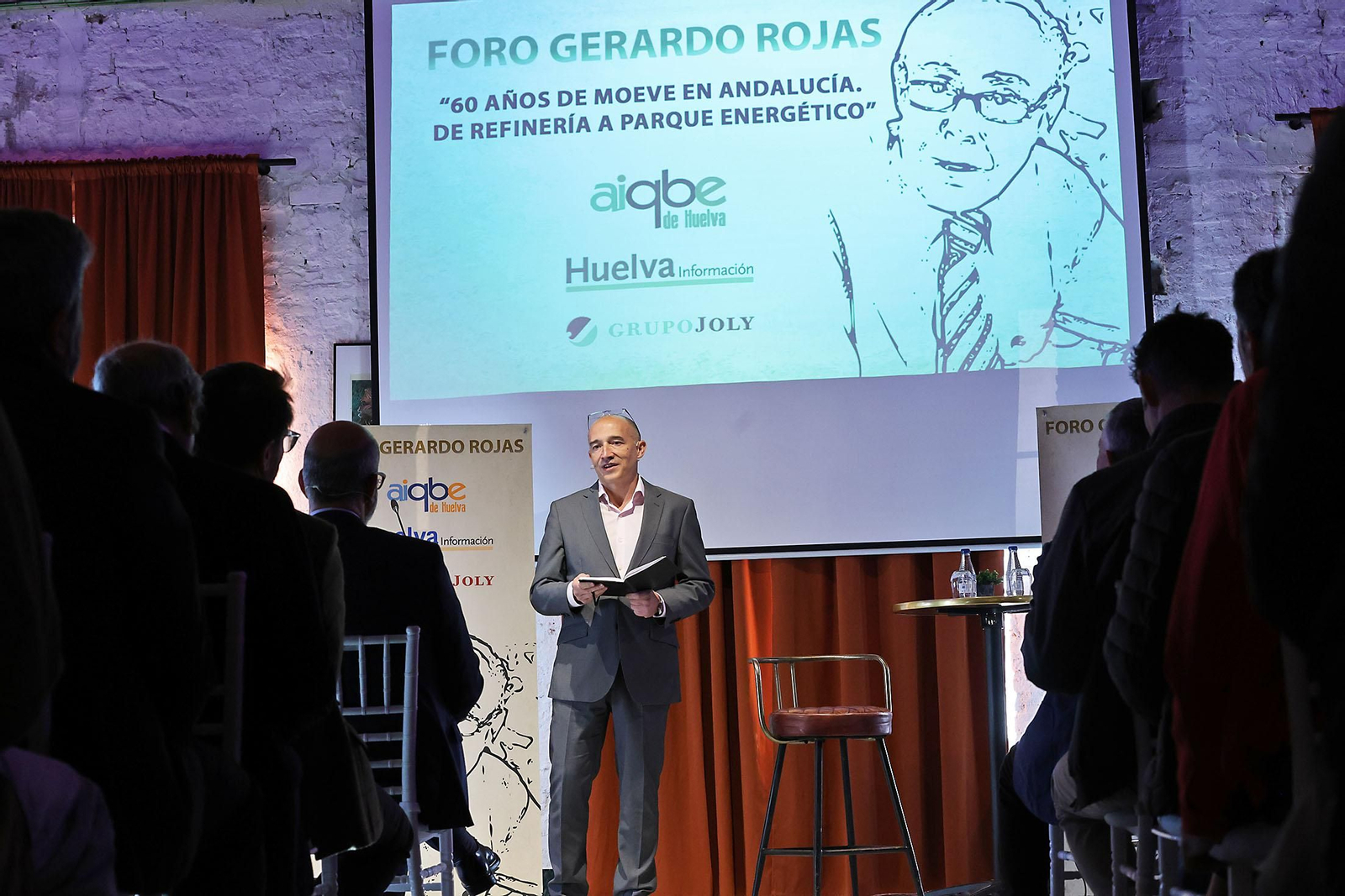 Imágenes del Foro Gerardo Rojas con la intervención de Antonio Joyanes, Vicepresidente ejecutivo de parque energéticos y exploración y producción de Moeve