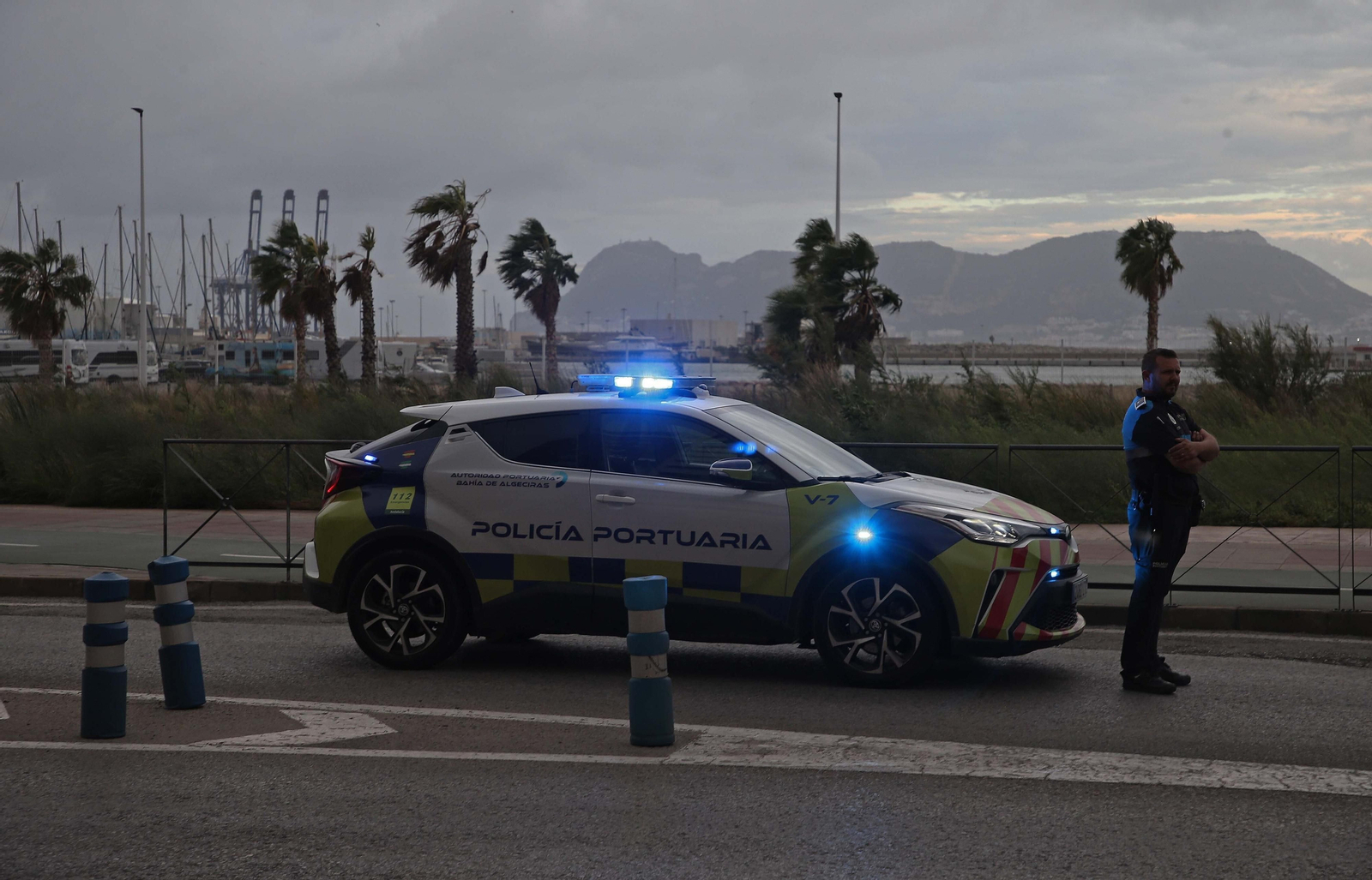 El paso de la borrasca Aline por Algeciras, en imágenes