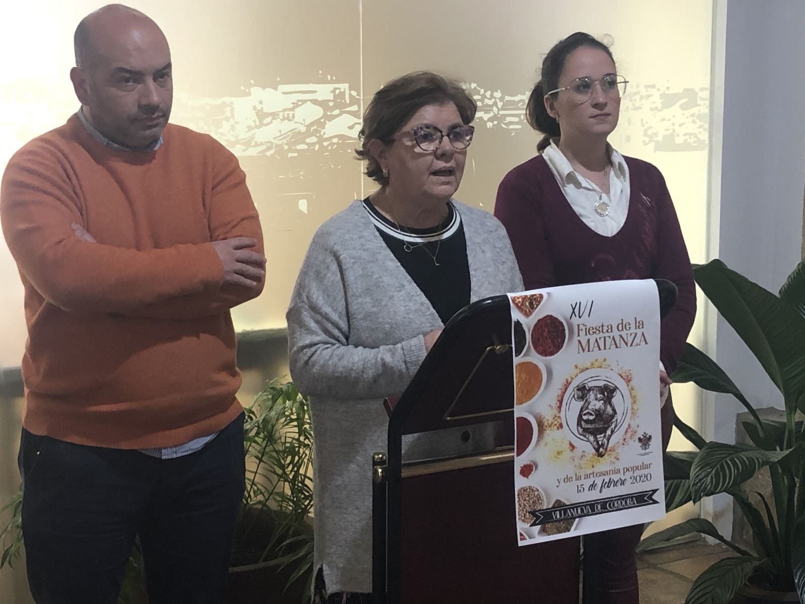 Gabriel Duque, Dolores Sánchez y Amparo Porcuna presentan la cita.