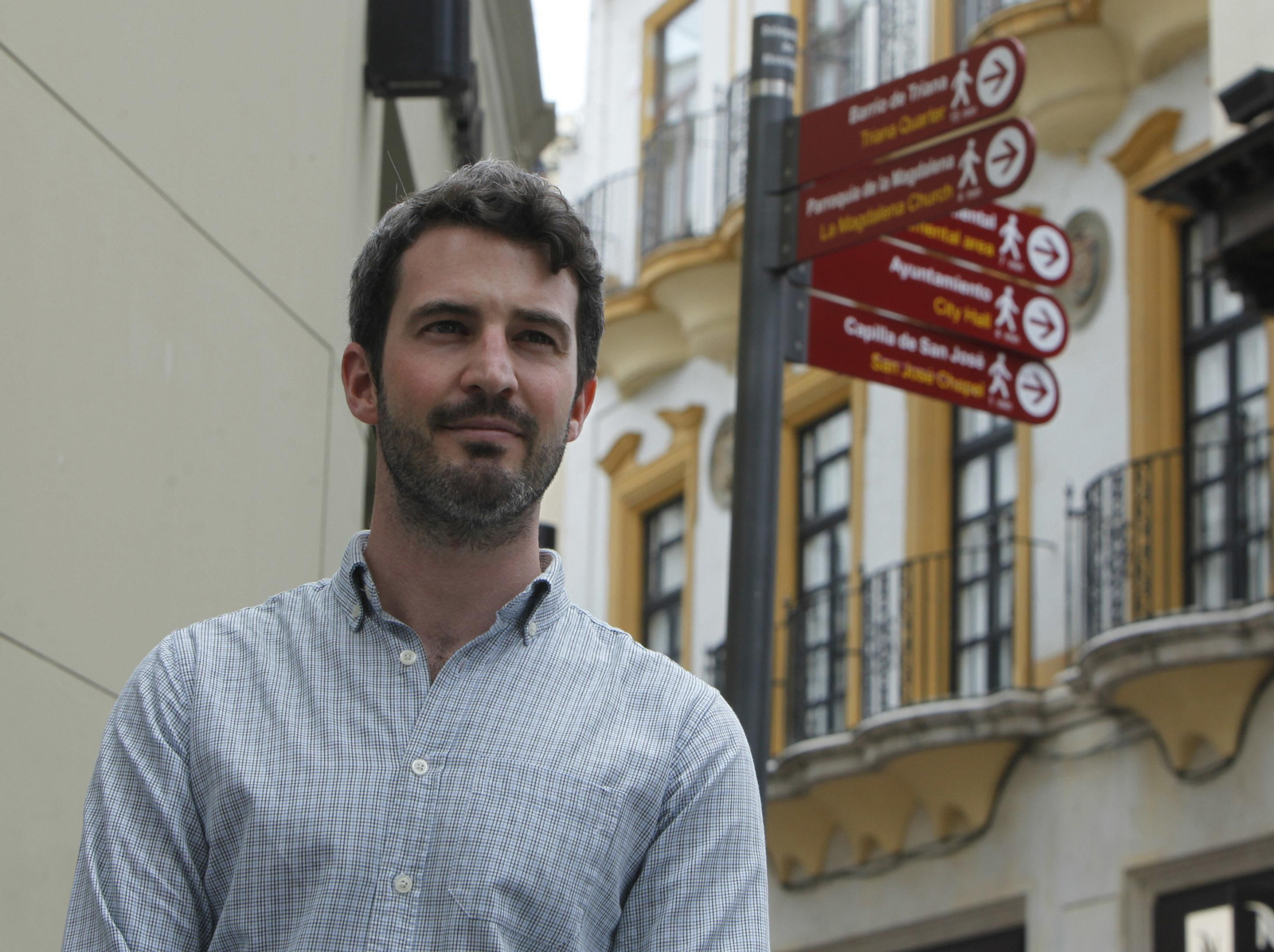 Alejandro Soria, en una calle del centro de Sevilla.