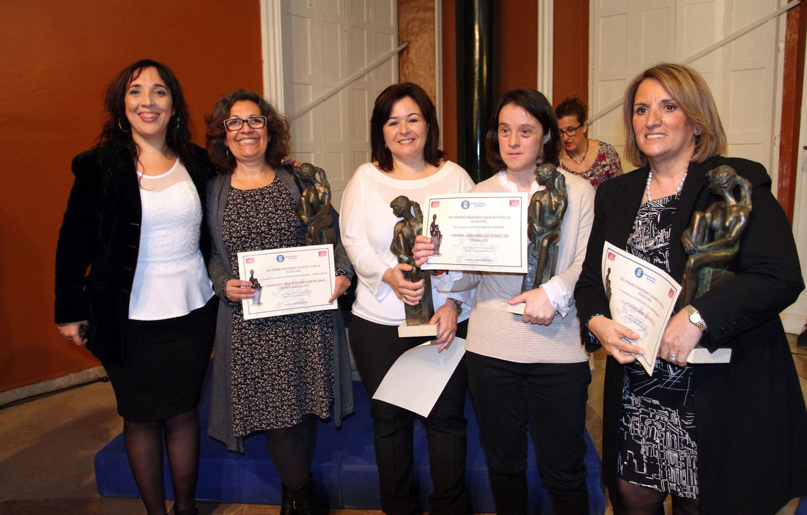 Las galardonadas del Premio Marismas de la edición del pasado año.