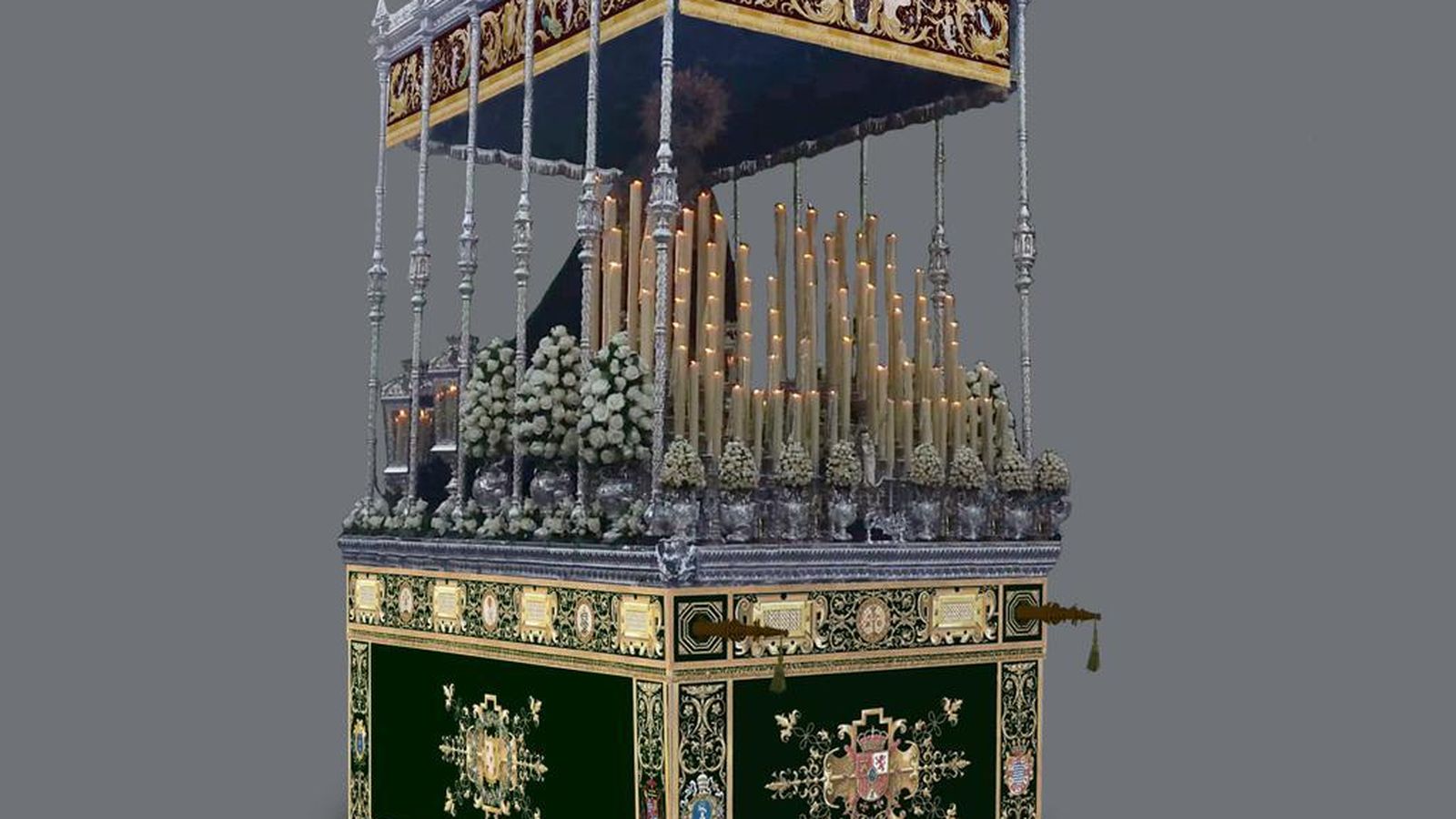 Boceto del nuevo palio renacentista para la Virgen de la O