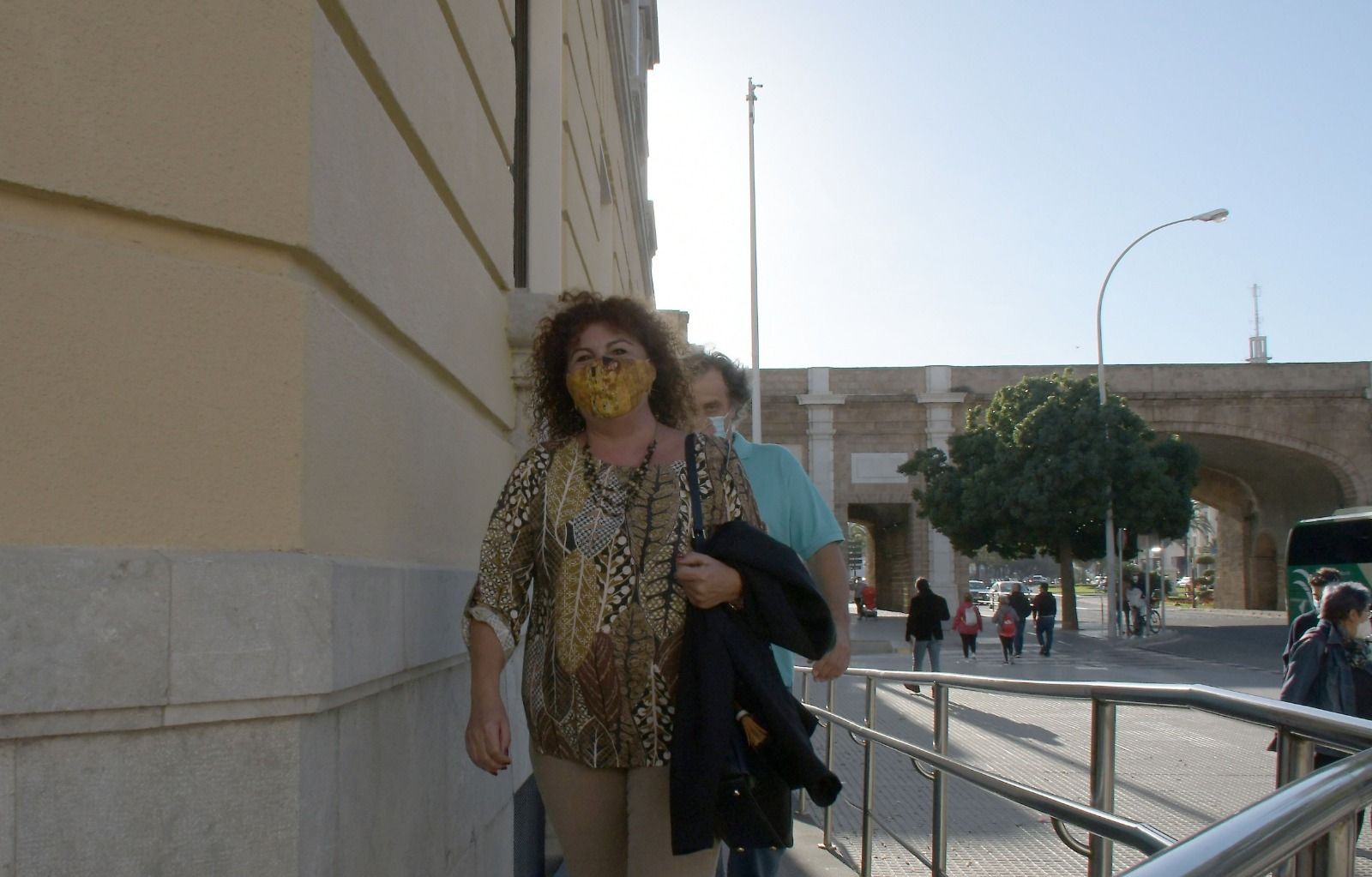 Pilar Tubío accede a la Audiencia Provincial el día del juicio.