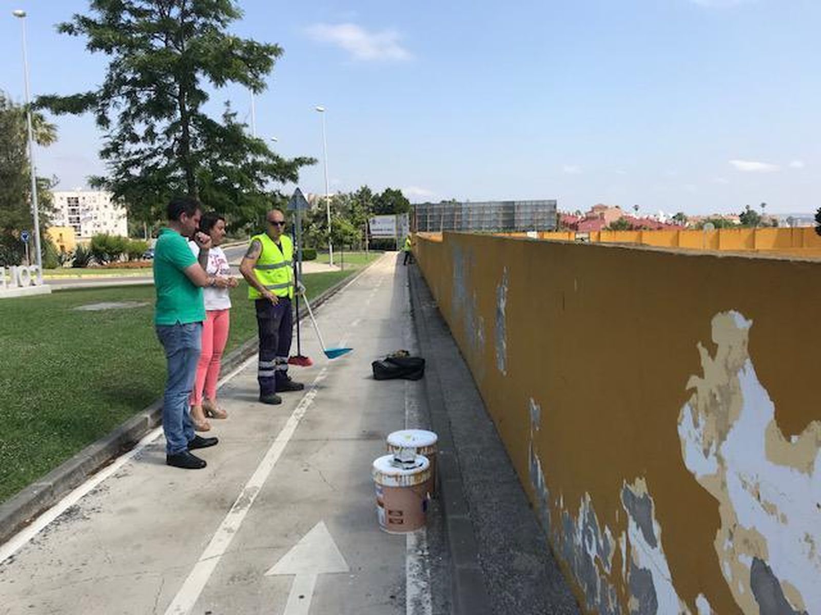 Trabajos en el colegio Mediterráneo.