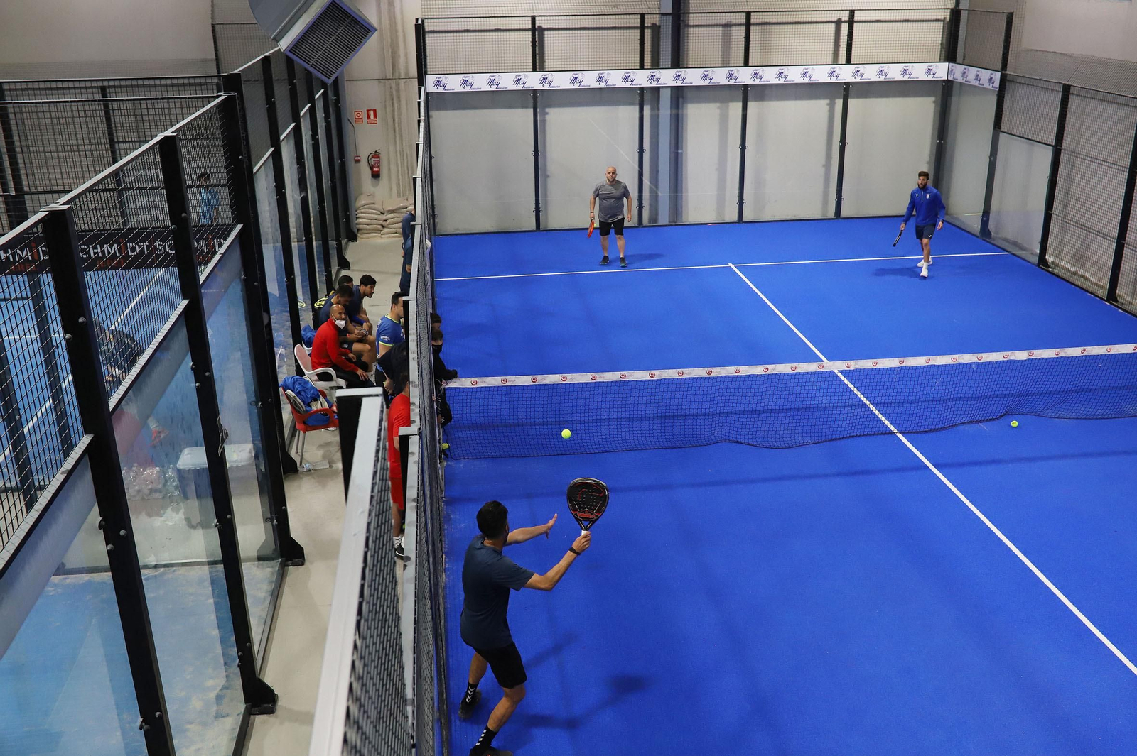Imágenes del entrenamiento del Xerez CD en Pádel Extreme