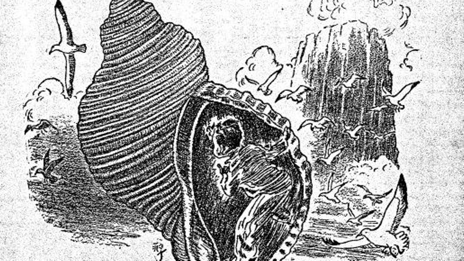 Ilustración en la publicación original del cuento 'The Sea Shell'.