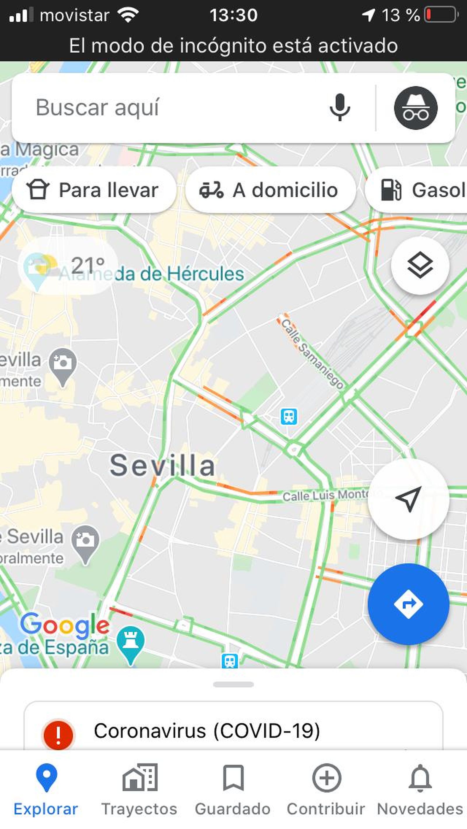 Google Maps ofrece qué restaurantes tienen comida a domicilio cerca de ti