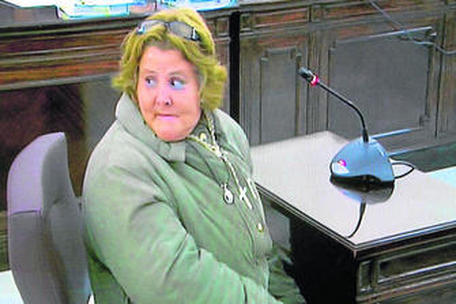 Isabel García, durante su comparecencia en el juicio de Mari Luz en la Audiencia Provincial.