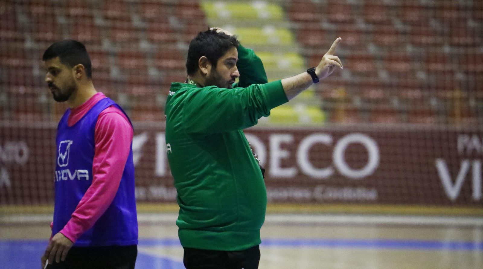 Josan González, en un entrenamiento del Córdoba Futsal en Vista Alegre.