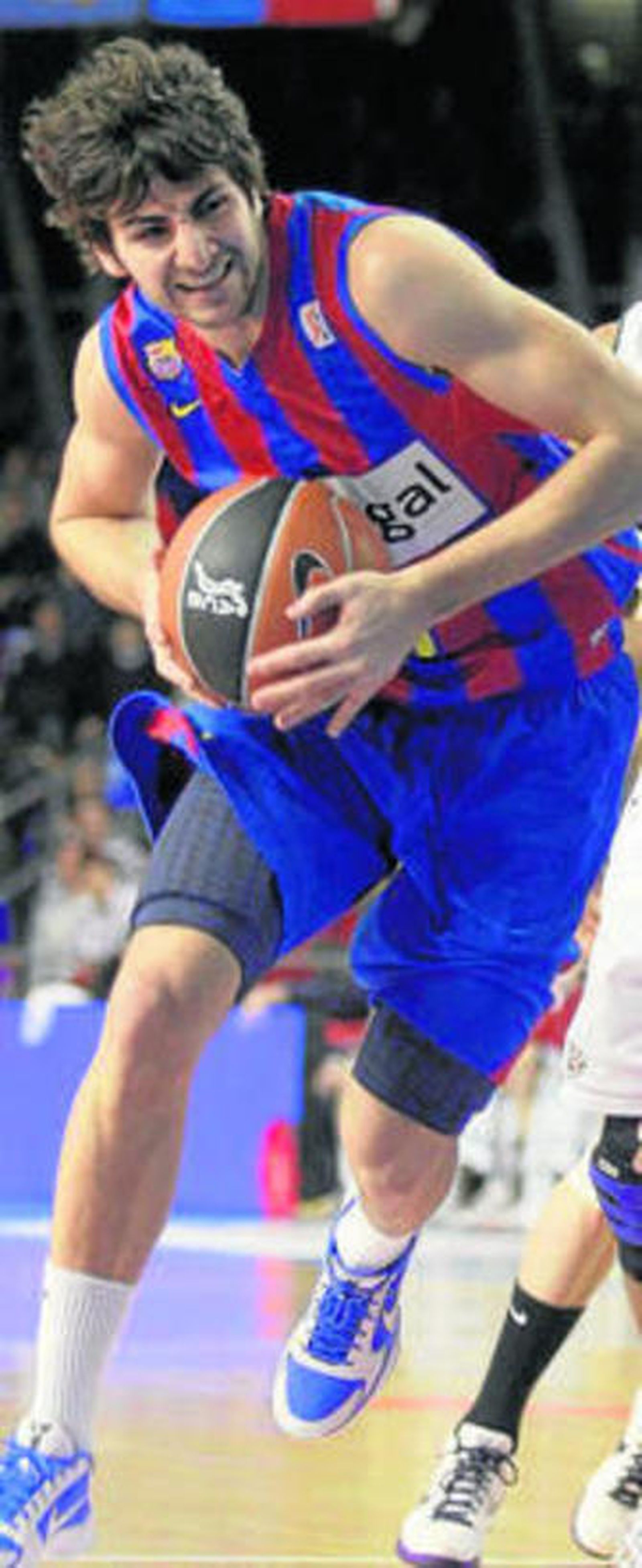 Ricky Rubio, en acción, ayer.