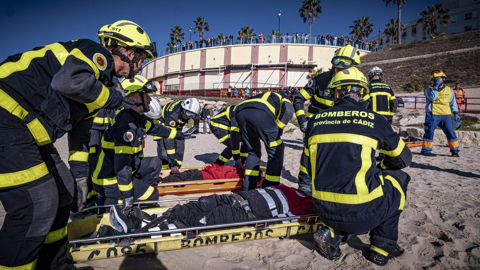 Todas las imágenes del simulacro de tsunami en Cádiz