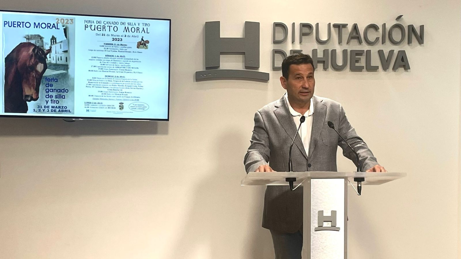 Ezequiel Ruiz, en la presentación de la Feria de Ganado y Silla en la Diputación
