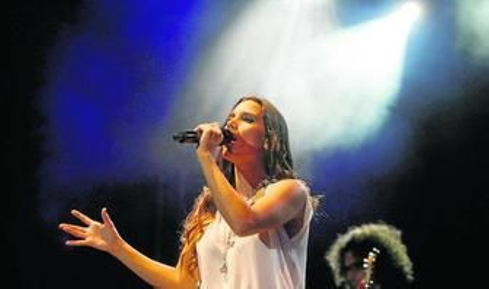 La cantante cordobesa, durante un concierto.