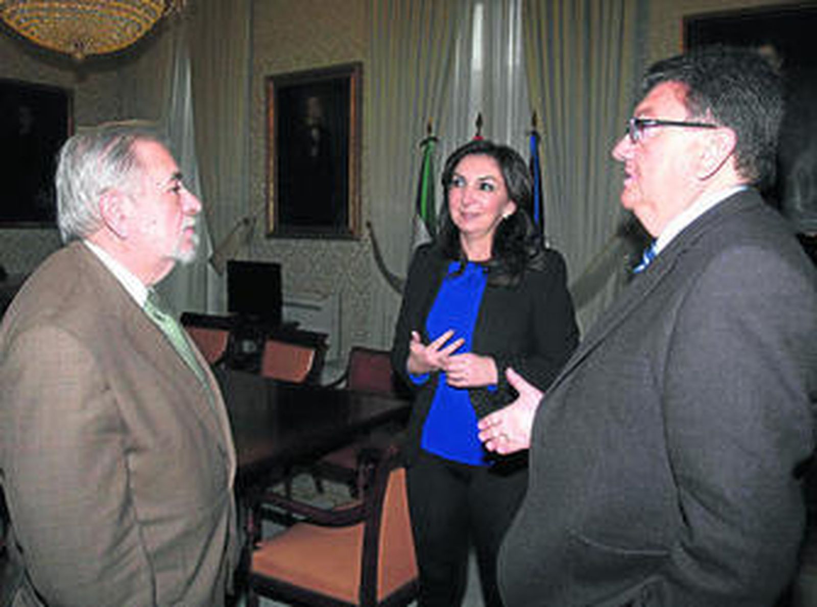 Antonio Beteta, Eva Corrales y Lorenzo Sánchez, el pasado jueves en Madrid.