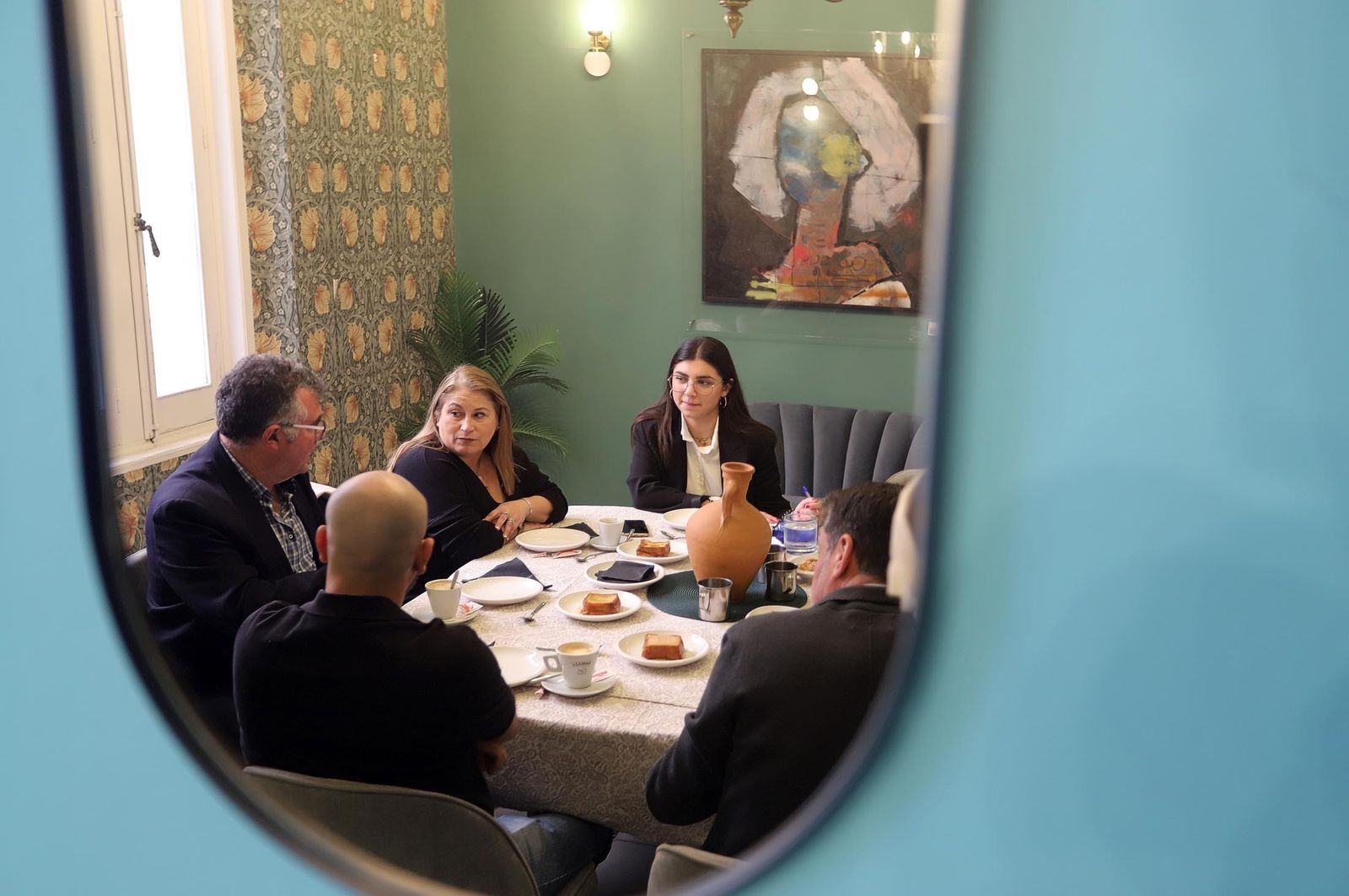 Imágenes de la tertulia cofrade "El Aguaó" de Huelva Información