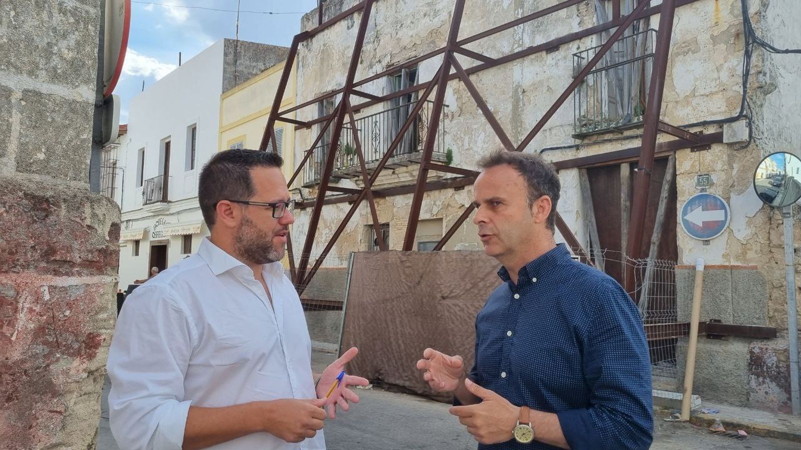 José Ignacio García y Alejandro Gutiérrez, este miércoles en El Puerto.