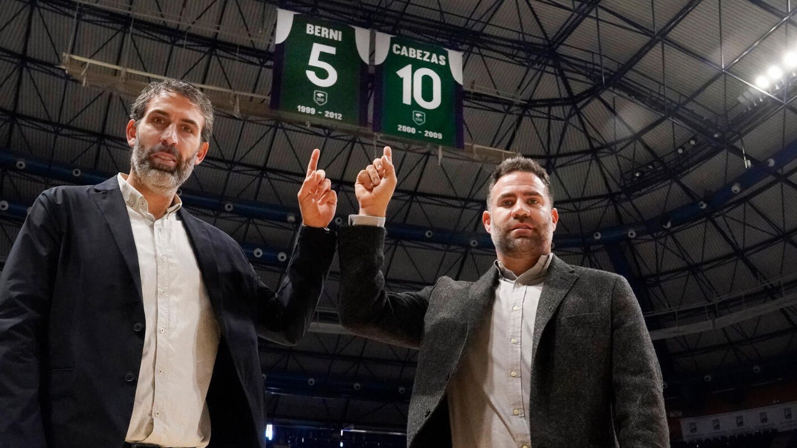 Berni Rodríguez y Carlos Cabezas, en el Carpena.