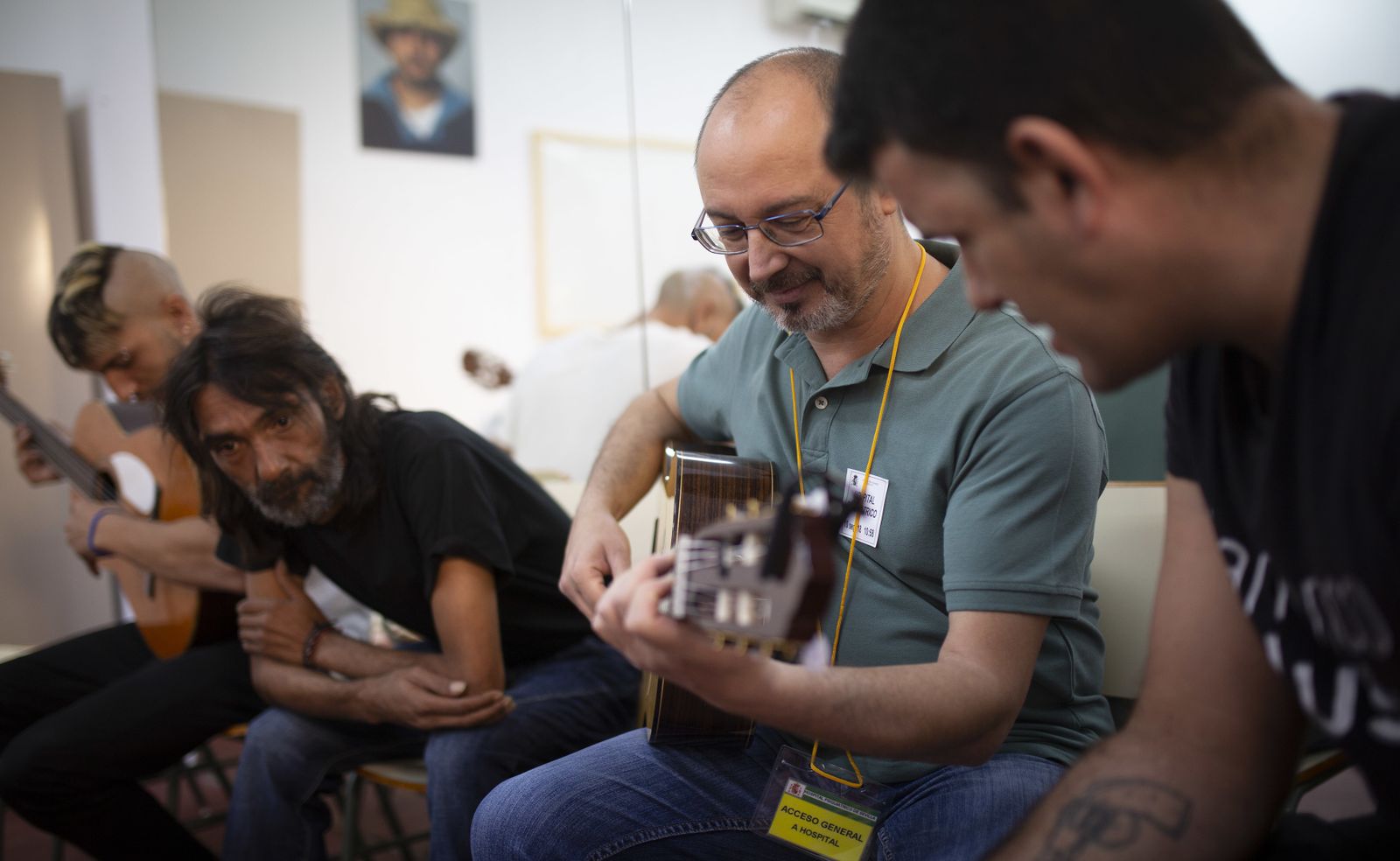Ensayo para el espectáculo de la Bienal de los internos del Psiquiátrico Penitenciario de Sevilla