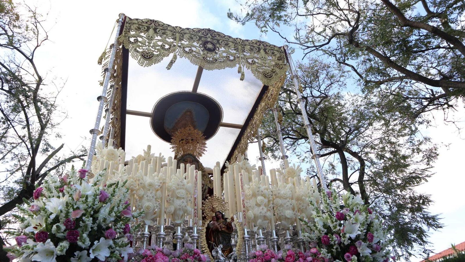 Nuestra Señora de los Dolores de la Hermandad del Perdón, este Lunes Santo en Huelva.
