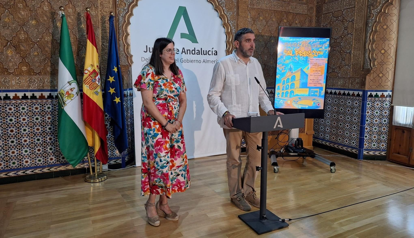 Almudena Morales junto a Juan José Alonso.