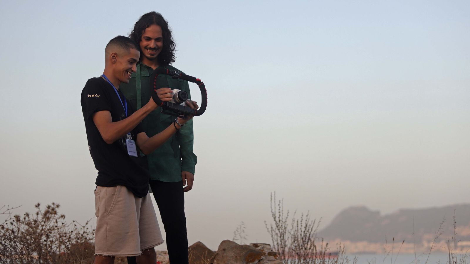 Fotos de la grabación en Algeciras del documental de Ghali Naoufal sobre la cultura árabe y española