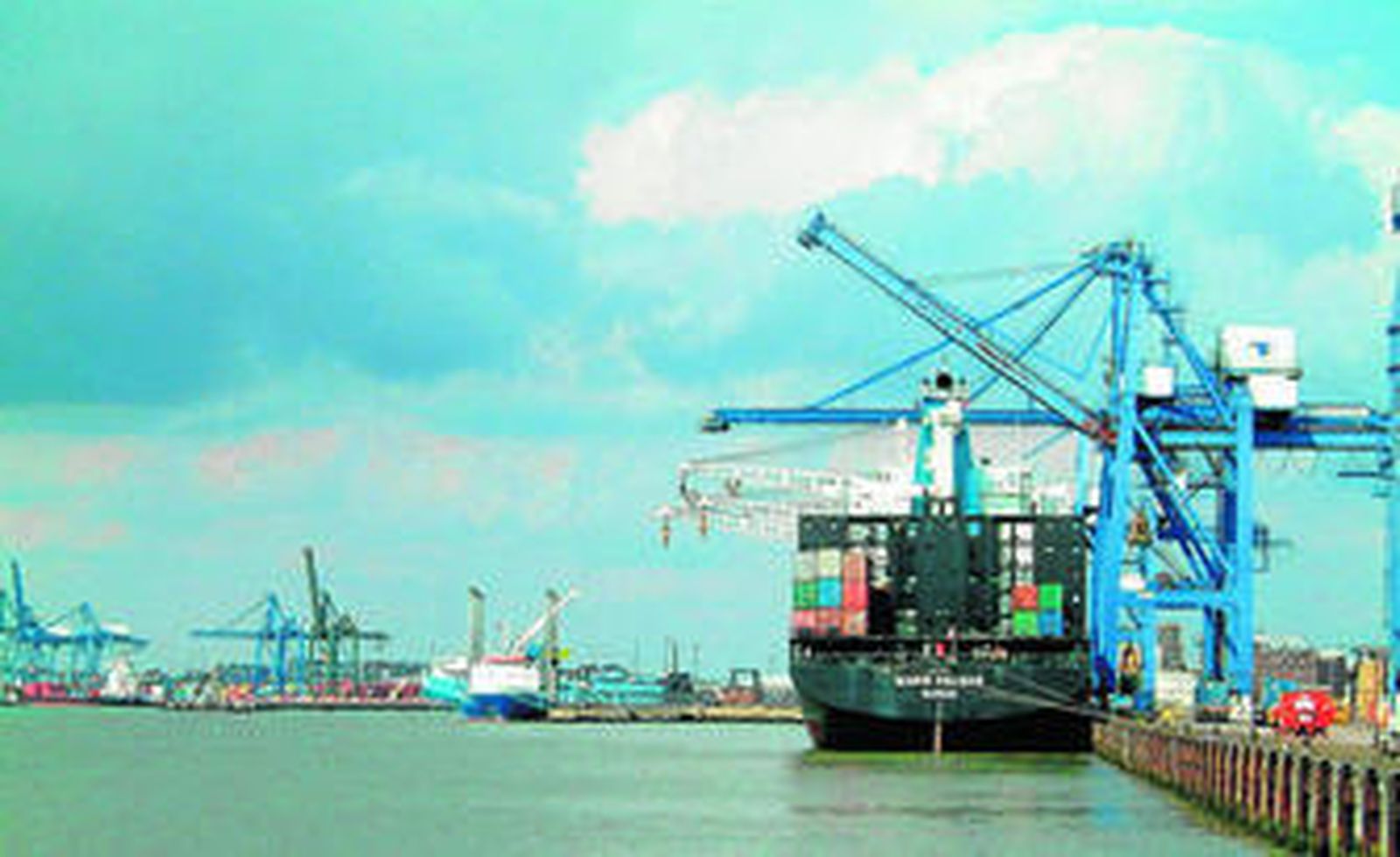 Imagen del puerto Felixstowe, ubicado al sur de Inglaterra, adonde arriban las hortalizas de Almería.