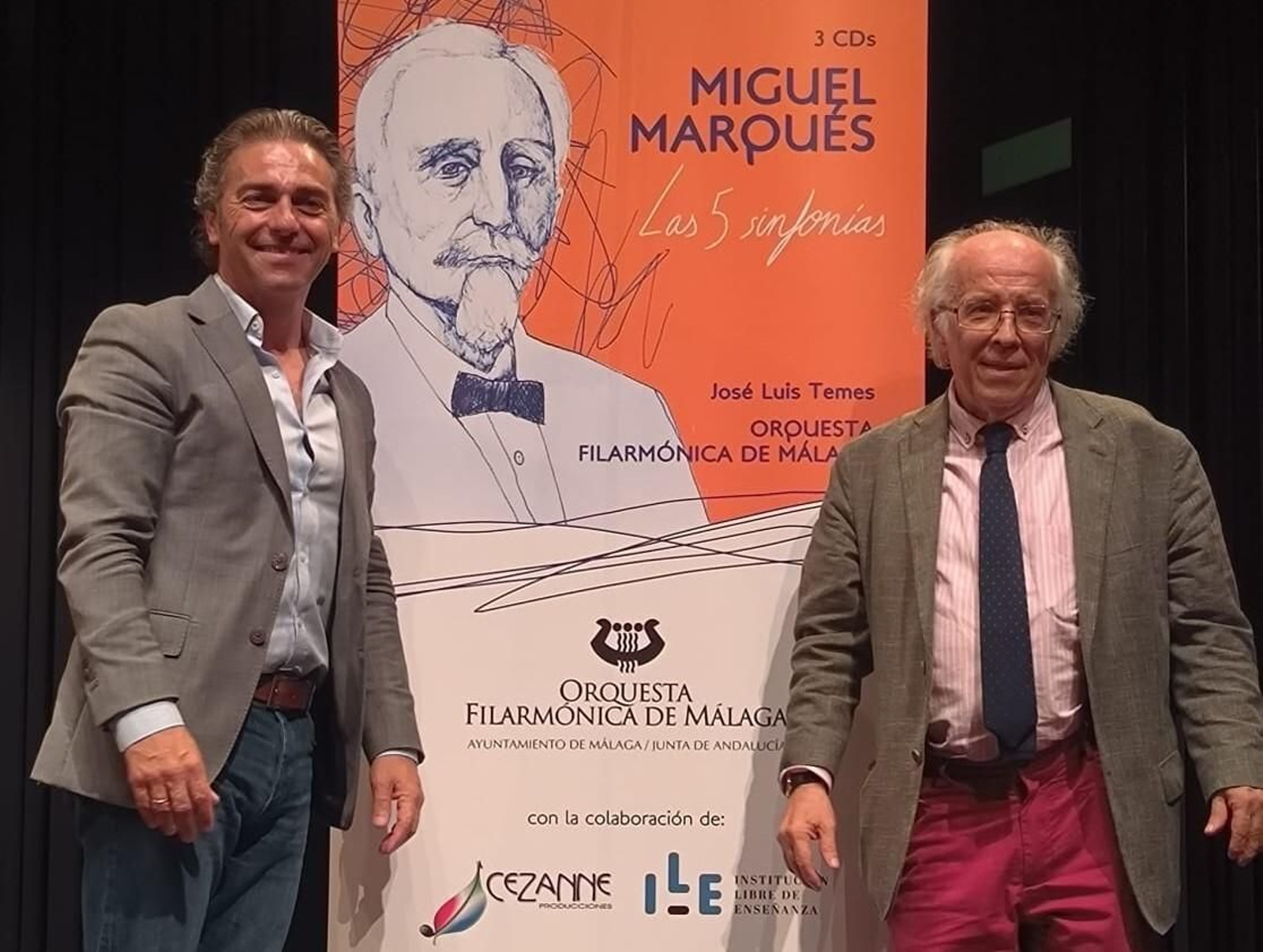 José María Moreno y José Luis Termes en la presentación del disco homenaje a Miguel Marqués.