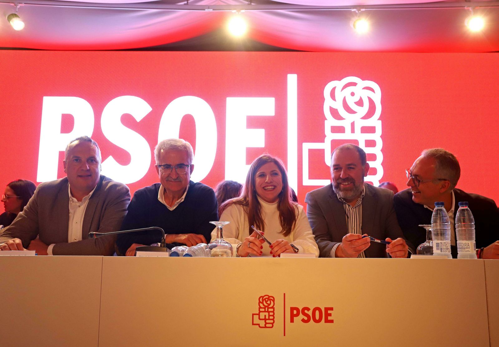 Juan Carlos Ruiz Boix, Manuel Jiménez Barrios, Irene García, Jesús Solís y Juan Lozano.