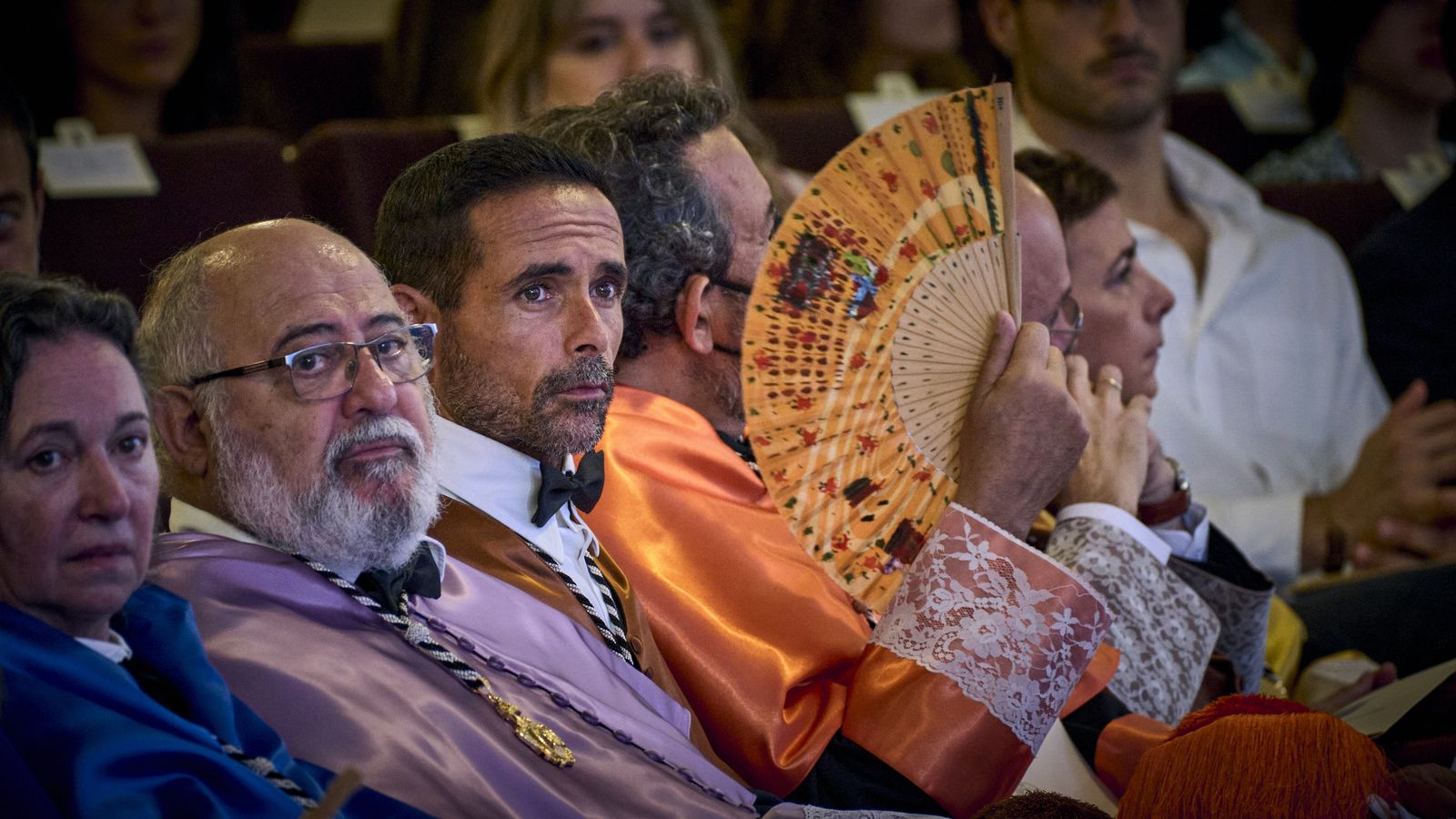 Ceremonia de apertura del curso de la UCA en el aula magna de la Facultad de Filosofía y Letras.