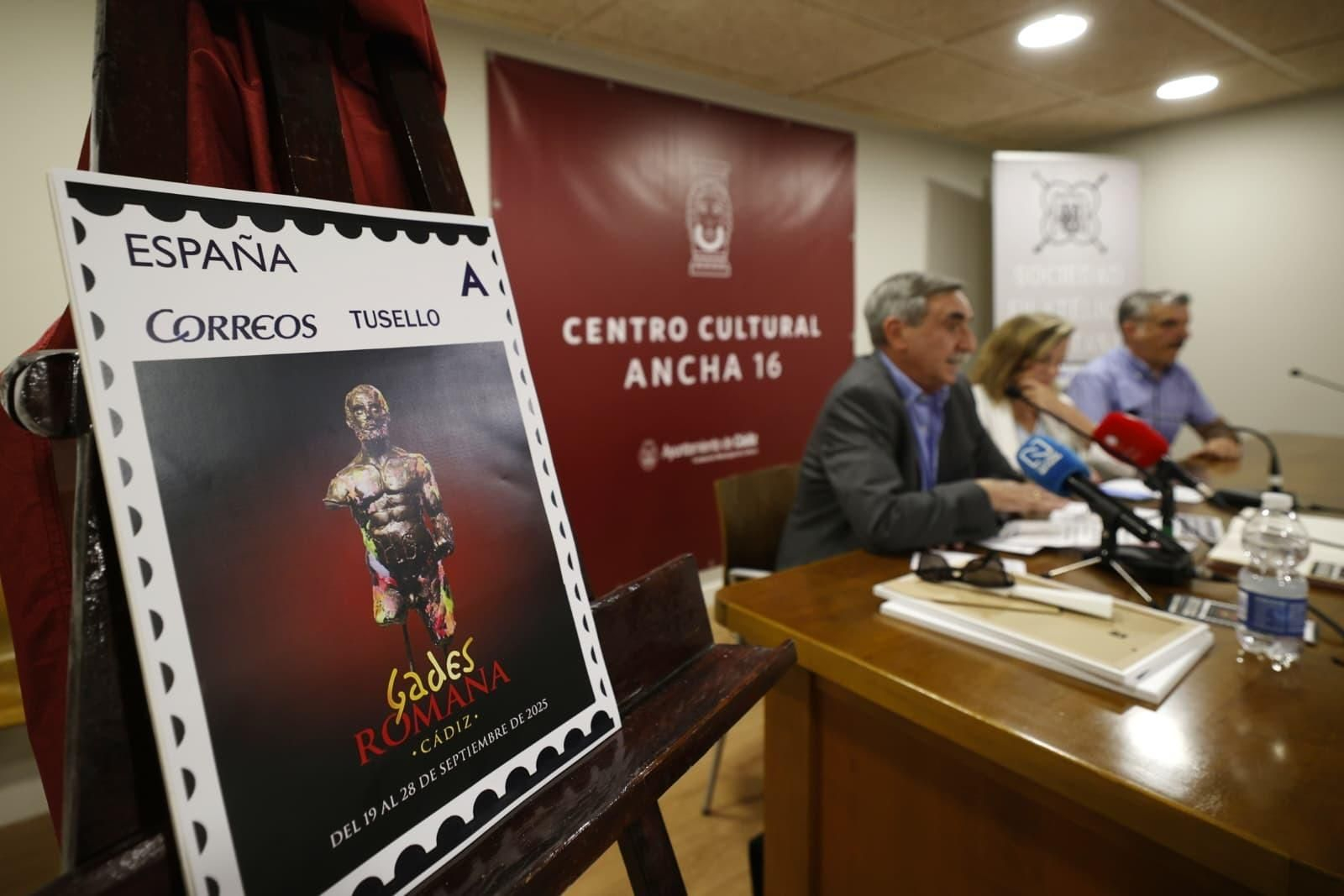 Imagen del sello conmemorativo de Cádiz Romana.