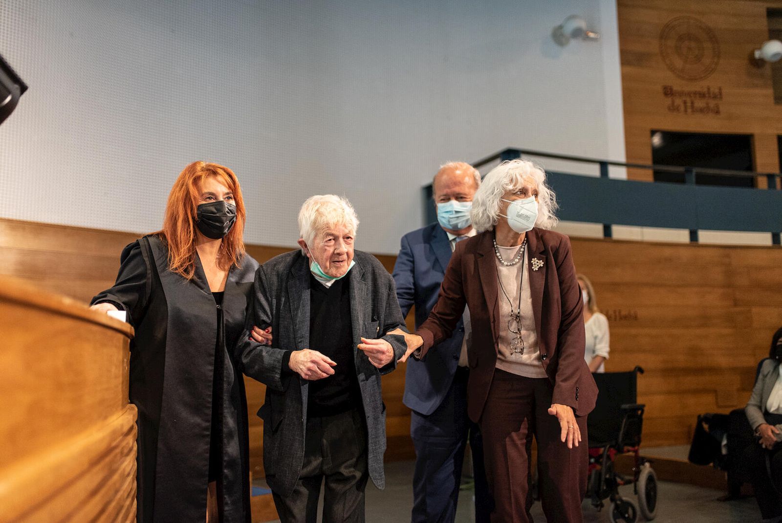 Último acto público de Juan José Domínguez en la Universidad de Huelva.