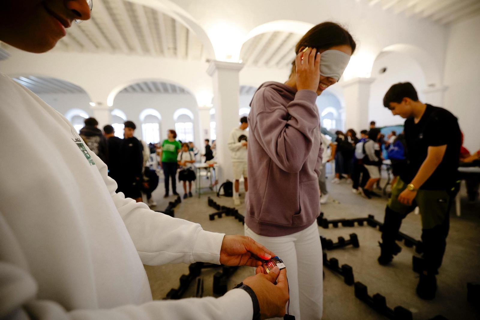Uno de los experimentos de Expoinnova en el Baluarte de la Candelaria.