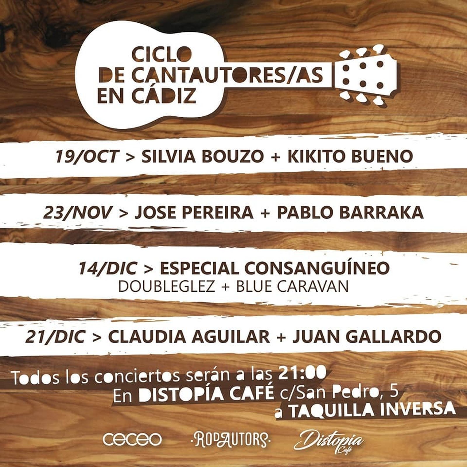 Ciclo de cantautores en Distopía.