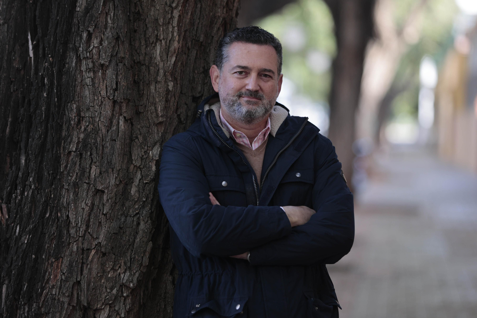Manuel León, durante la entrevista.