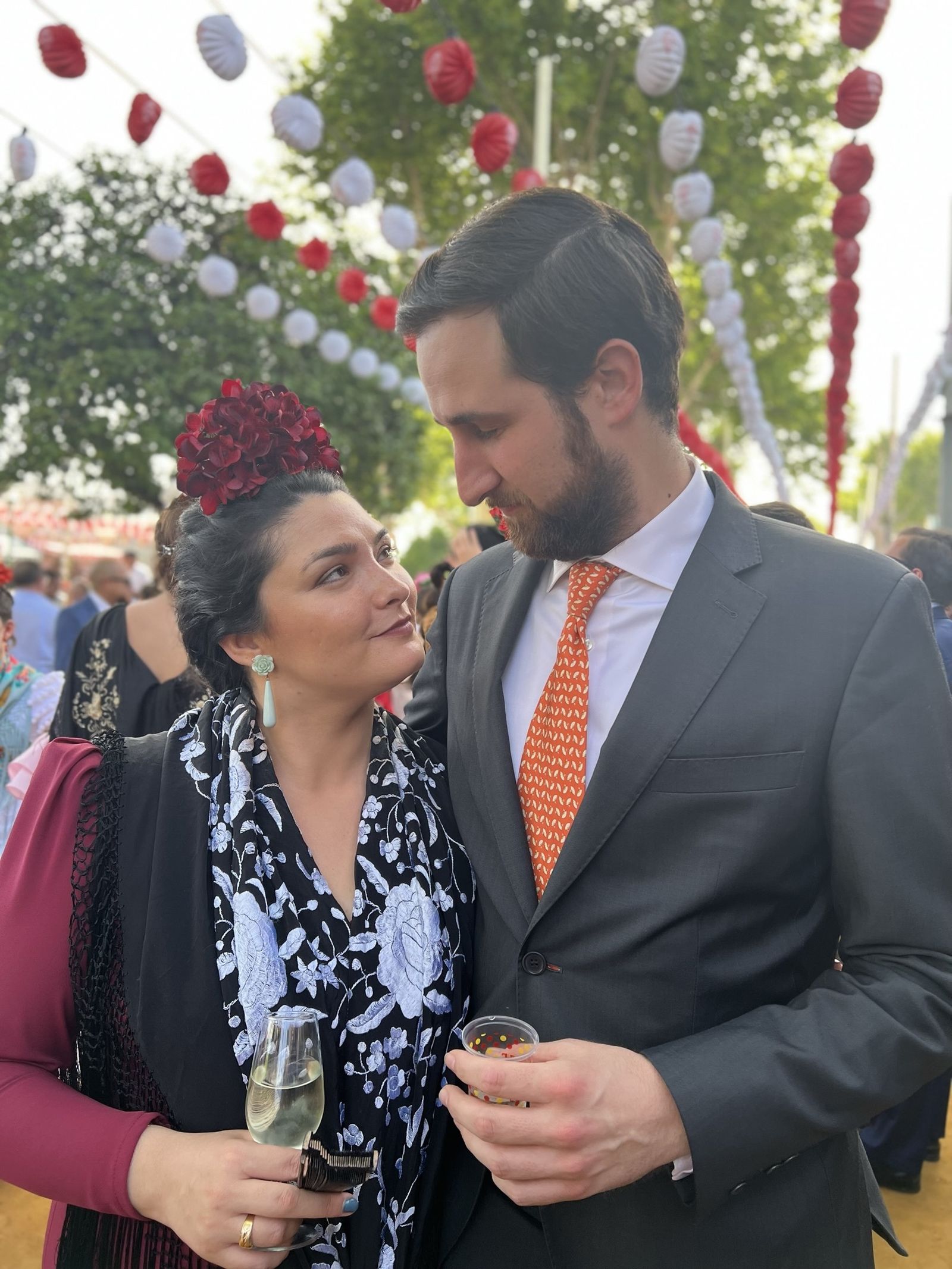 Marta y José en la Feria de Abril de Sevilla