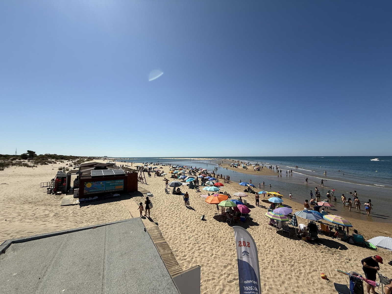 La mañana del sábado en la nueva playa de El Portil