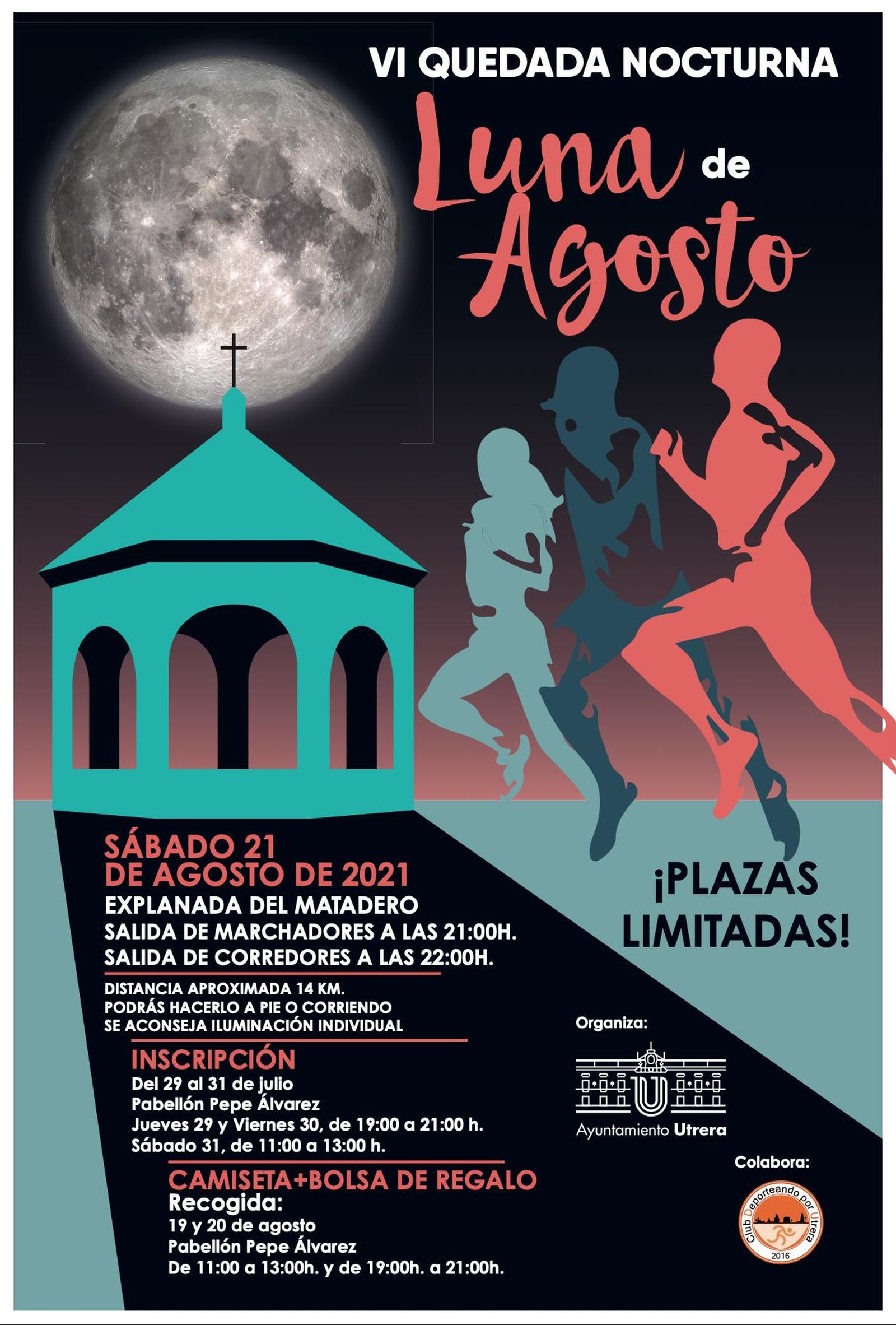 Cartel de la VI Quedada Nocturna Luna de Agosto.