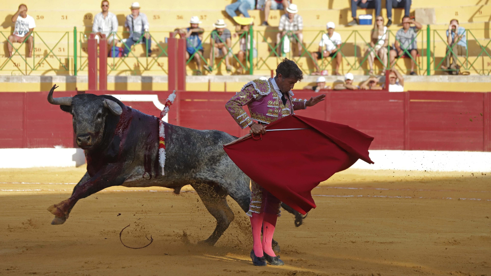 Fotos de la corrida del viernes de la Feria de La Línea: Curro Díaz, Manuel Escribano y David Galván