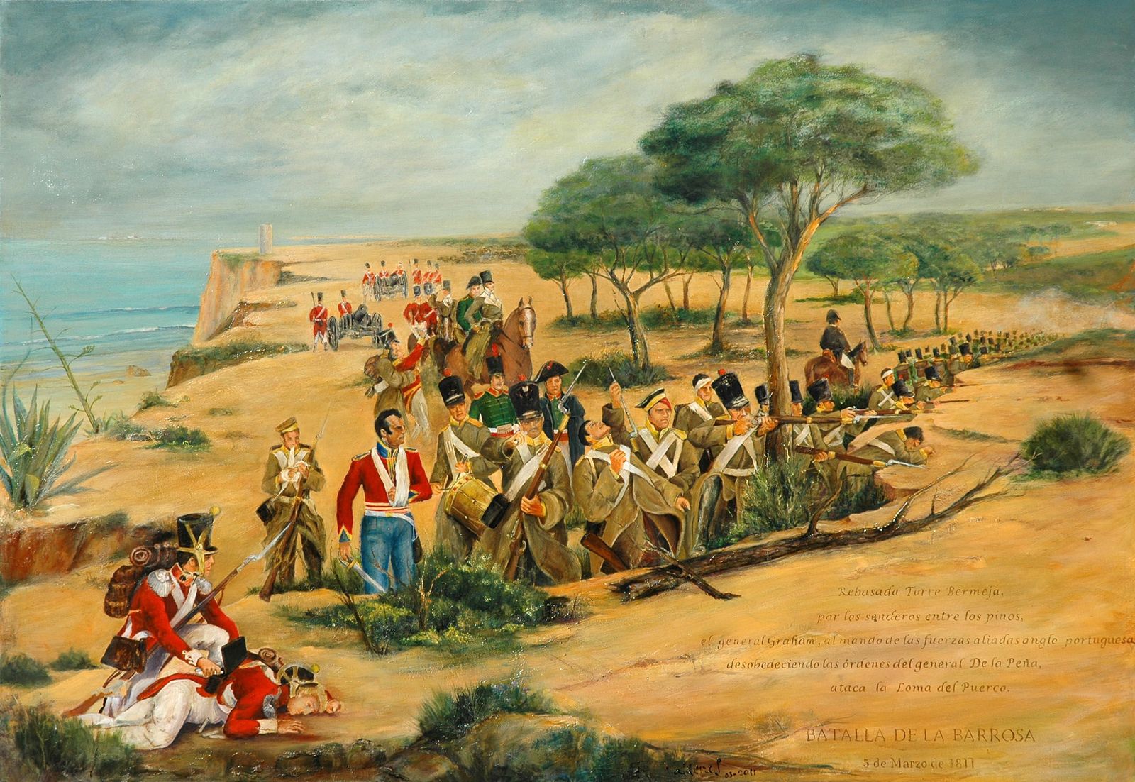 Uno de los cuadros relacionados con la batalla de La Barrosa.